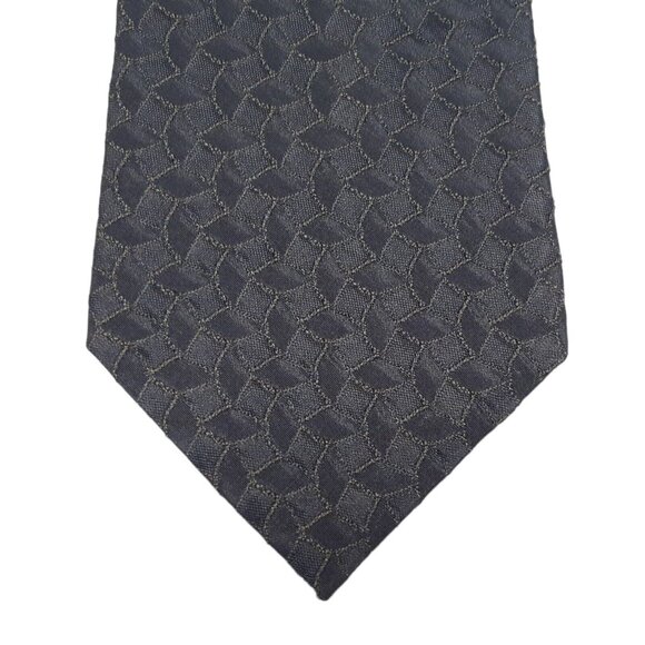 Donna Karan Necktie Mens Blue Size 56 in Long 3.75 in Wide Signature Silk Tie - Picture 6 of 11